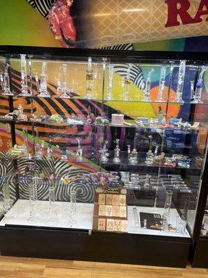 Amazing glass infront of mural!