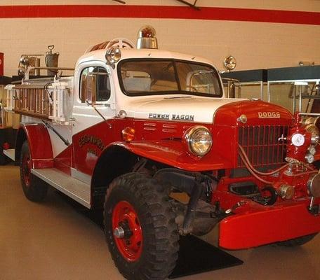 A firetruck originally used in the Upper Peninsula town of Escanaba.