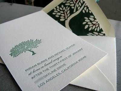 letterpress announcement