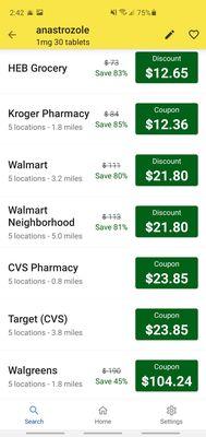 Price comparison cont.