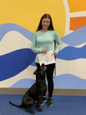 Happy graduates from our Kindred Spirits Basic Obedience Class!