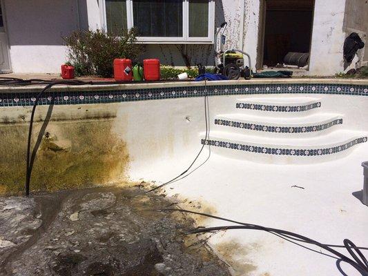 This pool was not used for a few years. We were able to completely restore it back to brand new.