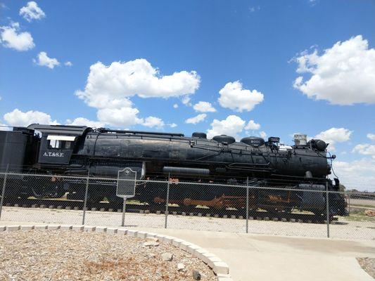 Visiting the "Madame Queen" locomotive.