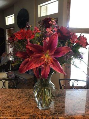 The flowers my friend received originally.