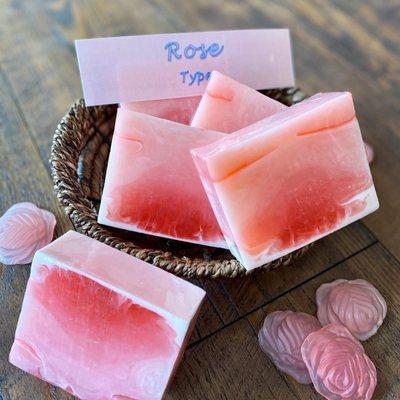 Glycerin soap in the scent of rose