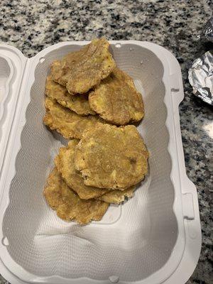 Tostones are a NO not fresh and you can tell it's from a freezer bag.