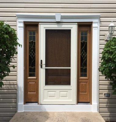 New Fiberglass Entry door and sidelites