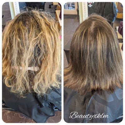 Partial low light olaplex treatment