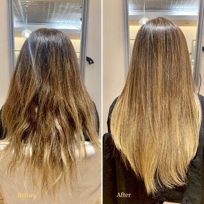 Keratin smoothing