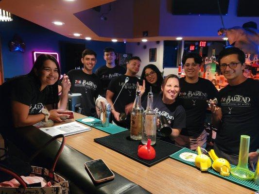 Making it fun is what we do! Bartending Class at 786-Bartend Bartending School