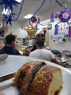 Slice of king cake: $1.25