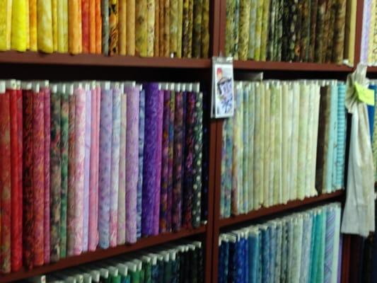 We carry quality lines of quilter's fabric.