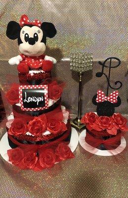 Minnie Mouse Diaper cake n center piece