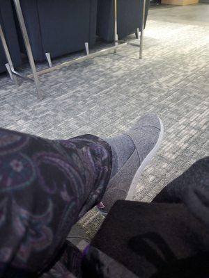 My shoes match the carpet!