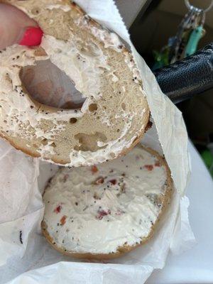 Bagel and cream cheese