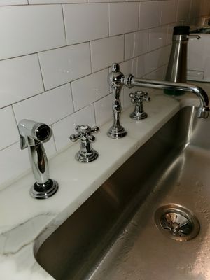 Beautiful faucet install