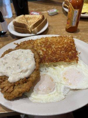 Country Fried Steak and Eggs