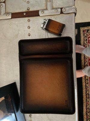 The Pipe Valet Tray and Lighter Case.