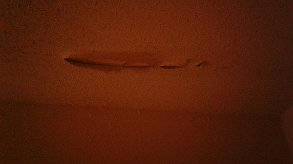 past water leak in ceiling