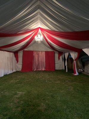 20x30 draping