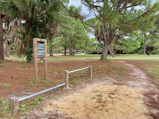 Fitness stations along trail