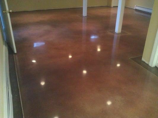 Polished concrete is a great way to renovate your basement