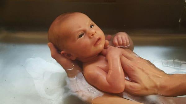 First bath!