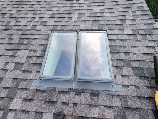 Custom skylights and flashing.