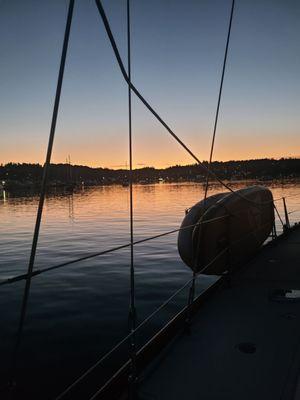 Watching the sunset in Gig Harbor