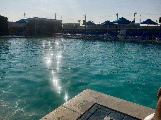 Pool on the boardwalk, next to the ocean!