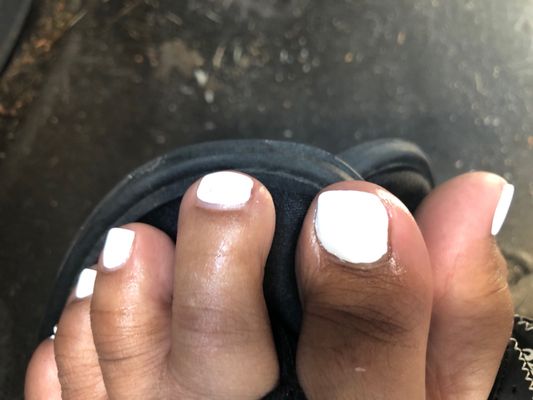 Uneven polish application