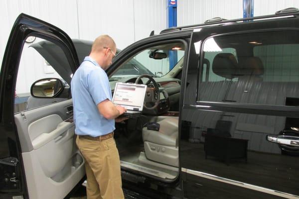 We use dealer scan tools like the GM MDI-TechII, Ford IDS and Chrysler Witech to accurately diagnose your electrical issues.