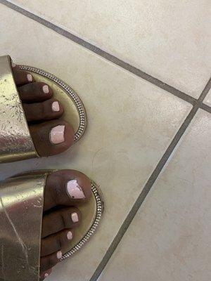 My pedicure! Hot mess