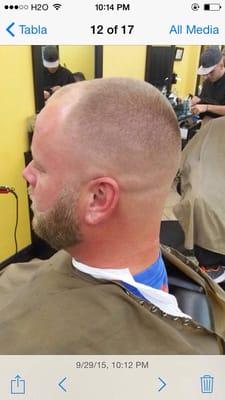 Skin fade with beard ..