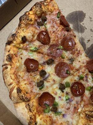 No mushrooms on the pizza