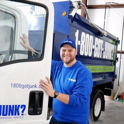 Truck Team Member Justin, getting ready for another day of helping customers clean out unloved and unwanted junk. Greta work, Justin!