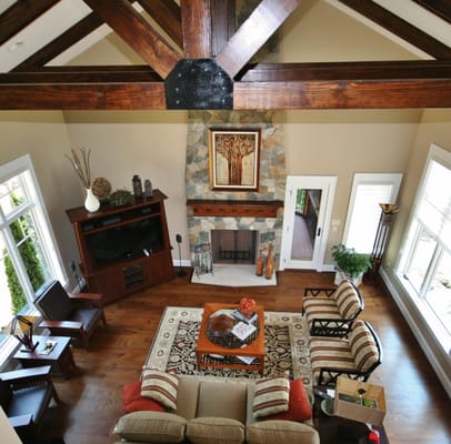 Family Room of this Lake Wylie Custom Home