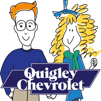 Goldie and Ralph are here to welcome you in to Quigley Chevrolet.