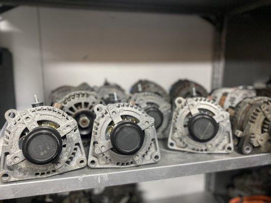 We sell alternators from various car companies