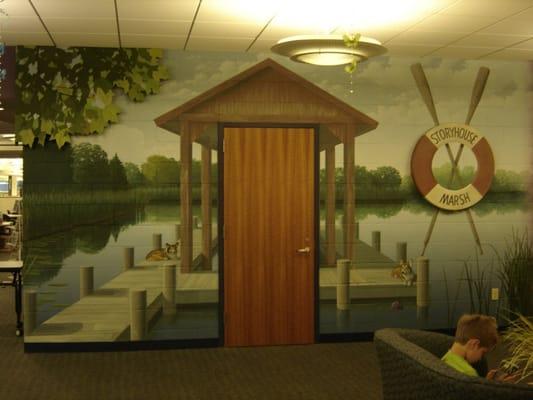 Wheaton Library Storytime room exterior.