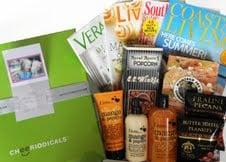 Cheeriodical gift basket perfect for women.   https://www.cheeriodicals.com/product/116/Southern-Spa-Package