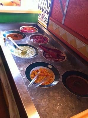 Seriously yummy salsa bar