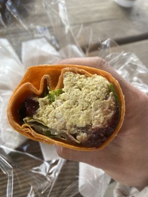 Curry chicken wrap