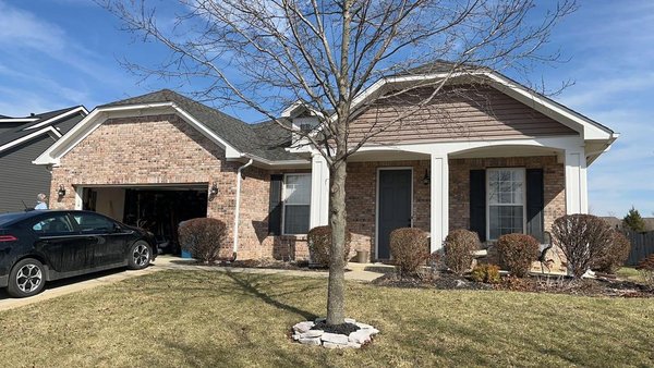 Installed a beautiful GAF Architectural shingle on this home in Noblesville, IN after insurance paid for it due to hail damage.