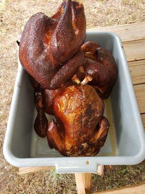 Smoked turkeys coming up.