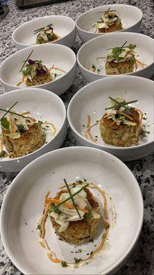 Lump crab cakes