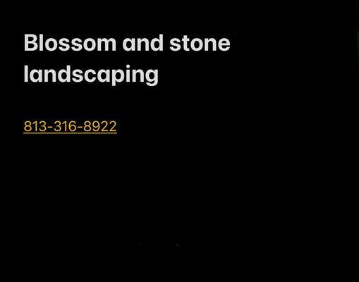 Name of landscaping business with phone number