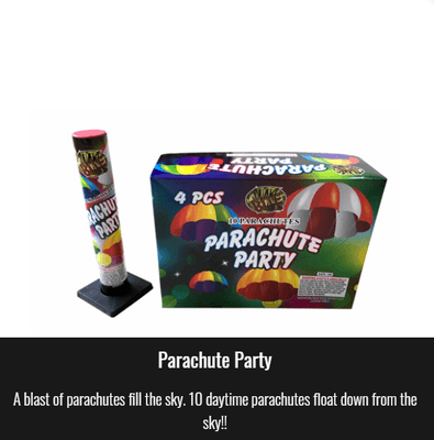 10 parachutes per tube!