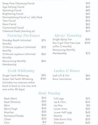 This is their menu of services as of 2.22.23