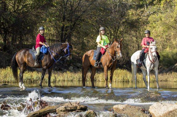 Riding across the Boggy Creek